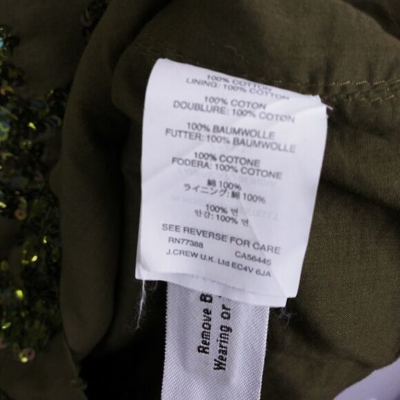 J.crew green sequin iridescent dress size 00 - Picture 8 of 8